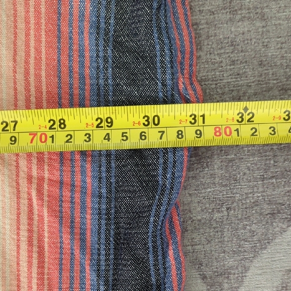 Rip Curl Blue and Red Striped Fabric - Picture 13 of 13